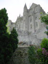Vue exterieure de l'abbaye, plus que quelques marches a monter